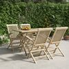 vidaXL Salon de jardin 5 pcs gris bois de teck massif