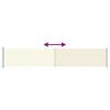 vidaXL Auvent latéral rétractable de patio 117x600 cm Crème