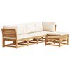 vidaXL Salon de jardin 6 pcs avec coussins bois d'acacia solide