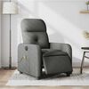 vidaXL Fauteuil inclinable de massage &eacute;lectrique gris fonc&eacute; tissu