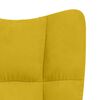 vidaXL Chaise de relaxation avec repose-pied Jaune moutarde Velours