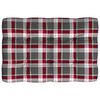 vidaXL Coussins de canap&eacute; palette lot de 7 Motif &agrave; carreaux rouge