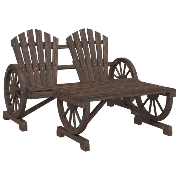 vidaXL Salon de jardin 4 pcs bois de sapin massif