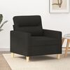 vidaXL Fauteuil Noir 60 cm Tissu