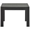 vidaXL Table de jardin Anthracite 58x58x41 cm PP Rotin