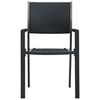 vidaXL Chaises de jardin lot de 4 Noir Plastique Aspect de rotin