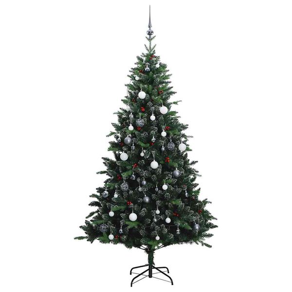 vidaXL Sapin de No&euml;l artificiel articul&eacute; 150 LED et boules 150 cm