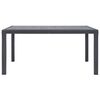 vidaXL Table de jardin Marron 150x90x72 cm Plastique Aspect de rotin