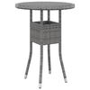 vidaXL Ensemble de bistro de jardin 3 pcs R&eacute;sine tress&eacute;e Gris