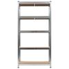 vidaXL Étagère à 5 niveaux 2 pcs Argenté Acier et bois ingénierie