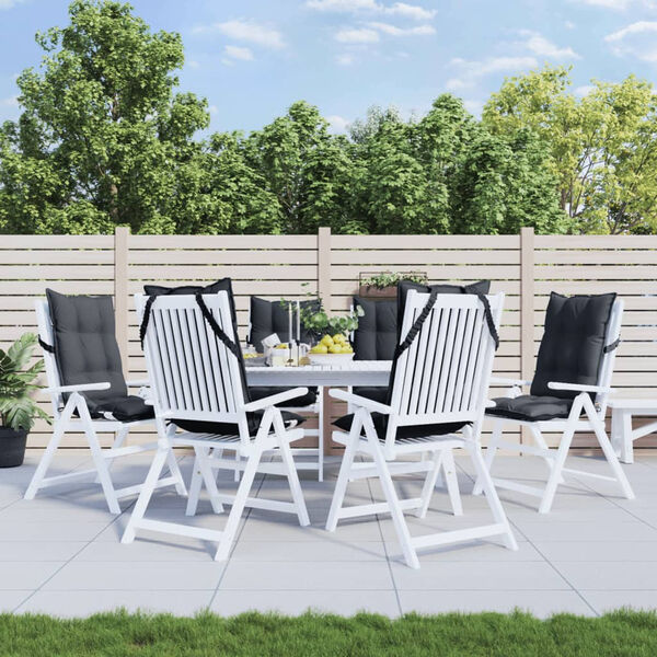 vidaXL Coussins de chaise &agrave; dossier haut lot de 6 anthracite