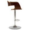 vidaXL Tabouret de bar Cr&egrave;me Bois courb&eacute; et similicuir