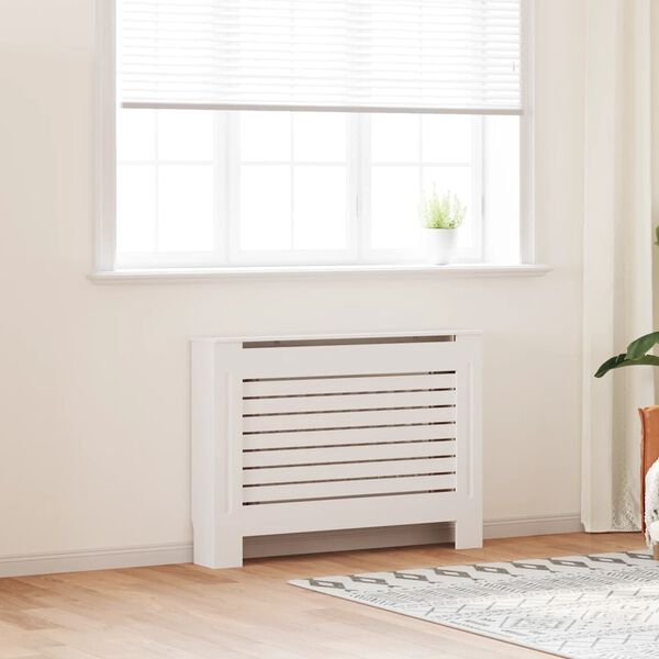 vidaXL Cache-radiateur Blanc 112x19x81,5 cm MDF
