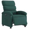 vidaXL Fauteuil inclinable &eacute;lectrique vert fonc&eacute; tissu