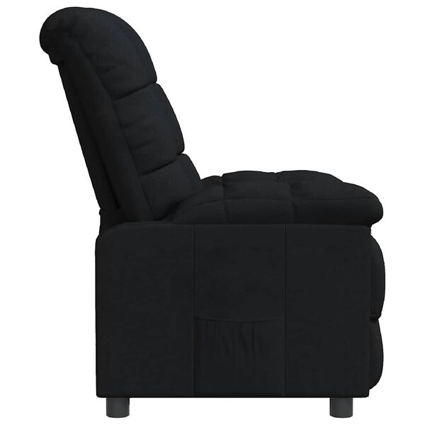 vidaXL Fauteuil inclinable Noir Tissu