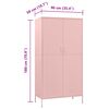 vidaXL Garde-robe Rose 90x50x180 cm Acier
