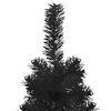 vidaXL Demi sapin de No&euml;l artificiel mince avec support Noir 150 cm