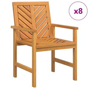 vidaXL Chaise de salle &agrave; manger 8 pcs Naturel 62,5 x 59 x 89 cm