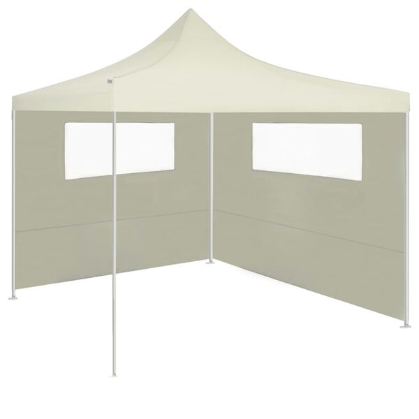 vidaXL Paroi lat&eacute;rale de belv&eacute;d&egrave;re avec fen&ecirc;tres 6x2 m Cr&egrave;me