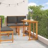 vidaXL Ensemble bistro de jardin 3 pcs Marron Bois d'Acacia Massif