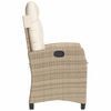 vidaXL Ensemble de bistro 3 pcs avec coussins beige résine tressée