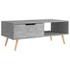 vidaXL Table basse Gris béton 100x49,5x43 cm Bois d'ingénierie