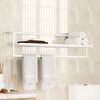 vidaXL Porte-serviettes Blanc 95x25x22 cm Fer