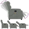 vidaXL Fauteuil inclinable de massage gris clair velours