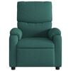 vidaXL Fauteuil inclinable de massage &eacute;lectrique vert fonc&eacute; tissu