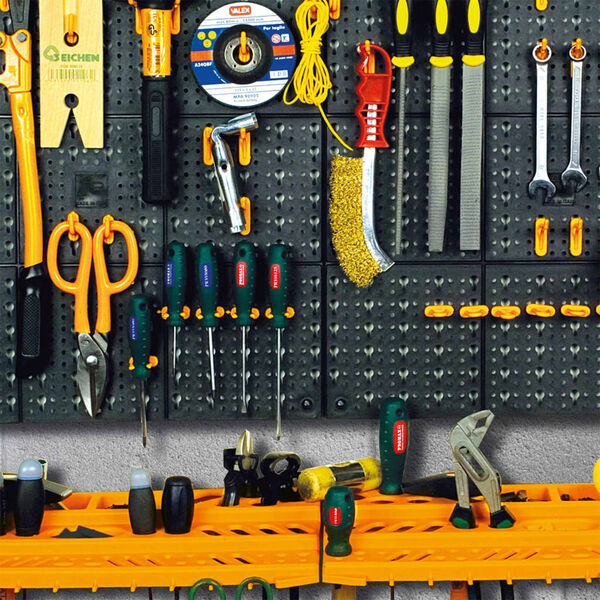 vidaXL Panneau porte-outils 500x1000 mm 50 crochets PP