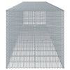 vidaXL Panier gabion avec couvercle 750x100x100 cm fer galvanis&eacute;