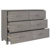 vidaXL Buffet HAMAR Gris clair 113x40x80 cm Bois massif de pin