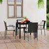 vidaXL Chaises de jardin lot de 4 avec coussins R&eacute;sine tress&eacute;e Noir