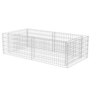 vidaXL Jardinière à gabion Acier galvanisé 180 x 90 x 50 cm