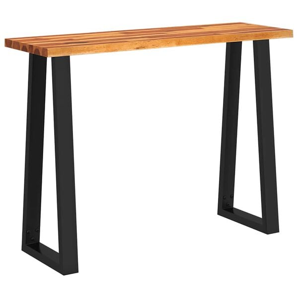 vidaXL Table console &agrave; live edge 110x35x80 cm bois d'acacia solide