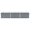 vidaXL Lit sur&eacute;lev&eacute; de jardin Acier galvanis&eacute; 240x80x45 cm Gris
