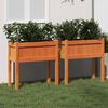 vidaXL Jardini&egrave;res 2 pcs avec pieds cire marron bois de pin massif