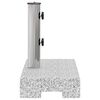 vidaXL Socle de parasol Granite rectangulaire 25 kg