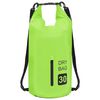 vidaXL Sac sec avec fermeture &eacute;clair Vert 30 L PVC