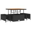 vidaXL Ensemble de salle &agrave; manger pour jardin Noir polyrotin