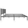 vidaXL Cadre de lit métal sans matelas avec tête de lit noir 183x213cm