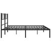 vidaXL Cadre de lit m&eacute;tal sans matelas avec t&ecirc;te de lit noir 183x213cm