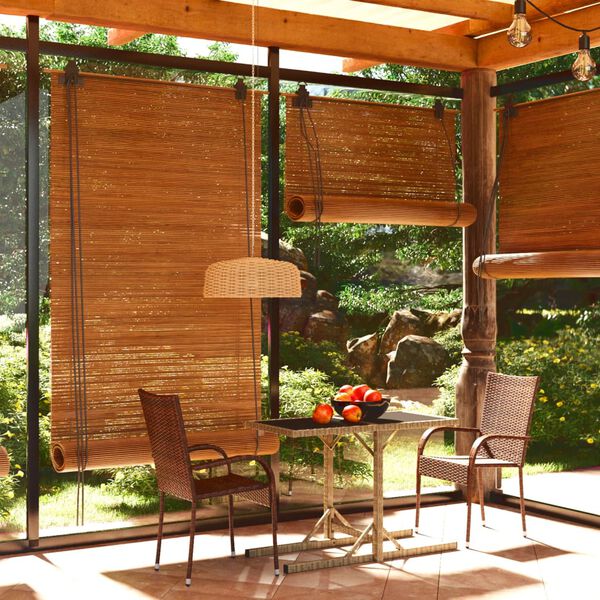 vidaXL Ensemble &agrave; manger de jardin 3 pcs Marron