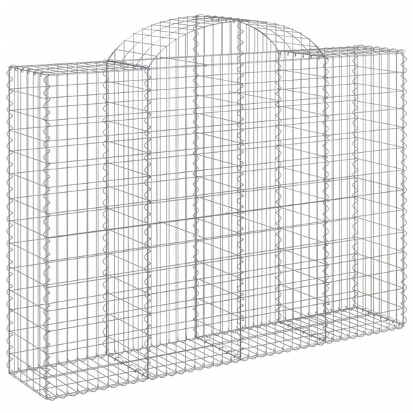 vidaXL Paniers &agrave; gabions arqu&eacute;s 7 pcs 200x50x140/160 cm Fer galvanis&eacute;