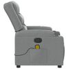 vidaXL Fauteuil inclinable de massage en tissu gris clair
