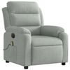 vidaXL Fauteuil inclinable de massage électrique gris clair velours