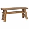 vidaXL banc Naturel 100 x 29 x 43,5 cm Bois de teck massif