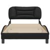 vidaXL Cadre de lit sans matelas Hvar noir 100x190 cm similicuir