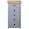 vidaXL Buffet Gris 46x40x89 cm Pin Gamme Panama
