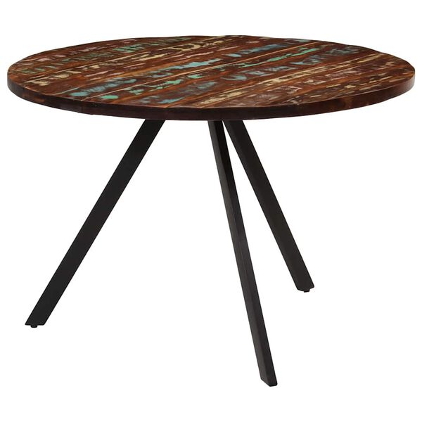 vidaXL Table &agrave; manger 110x75 cm Bois massif de r&eacute;cup&eacute;ration